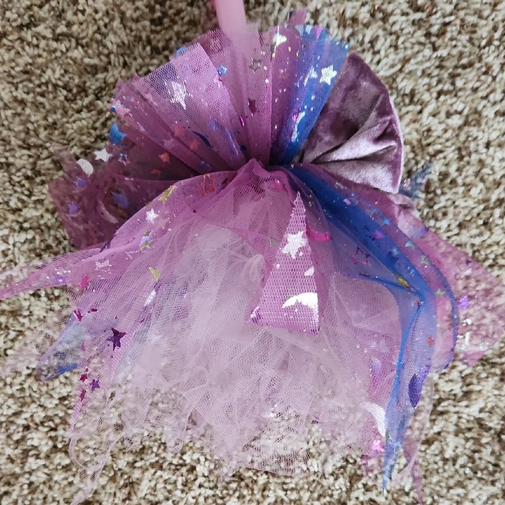 Pink and Purple Twirl Witches Broom - Picture 2 of 4